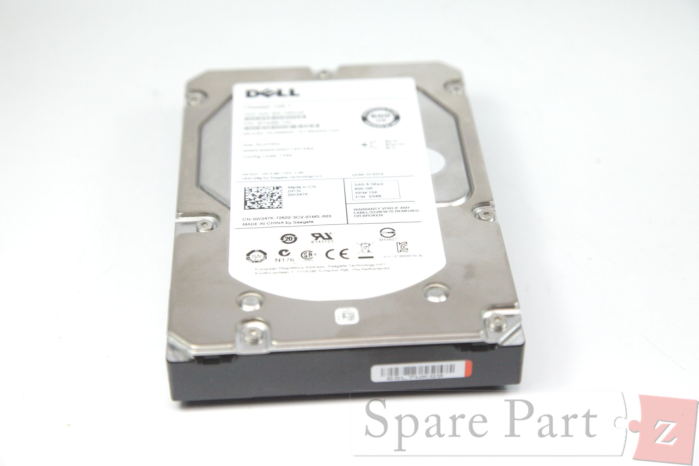 DELL 3,5" HDD 600GB 15K.7 SAS PowerEdge PowerVault W347K NEU